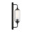 Savoy House Holton 1 Light Sconce, Matte Black/Clear Ribbed