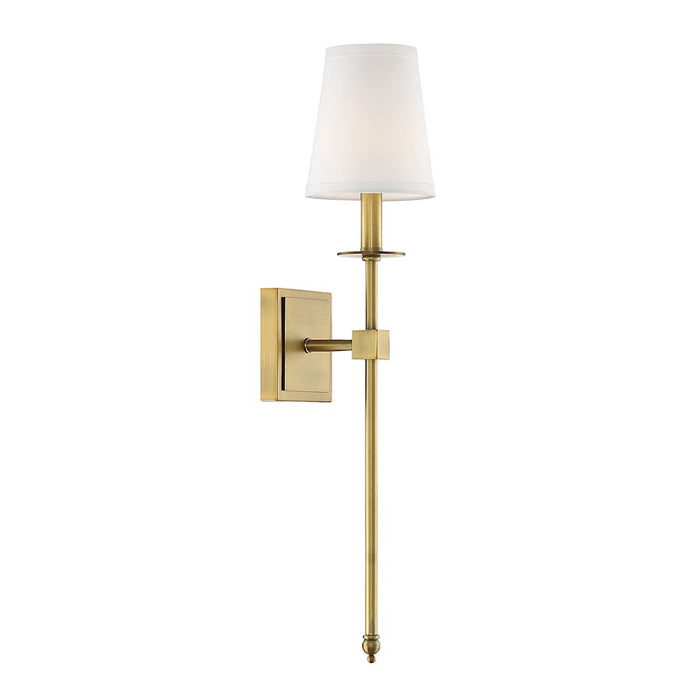 Savoy House Monroe 1-Light 24" Wall Sconce, Warm Brass