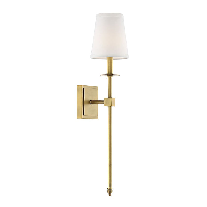 Savoy House Monroe 1-Light 24" Wall Sconce, Warm Brass