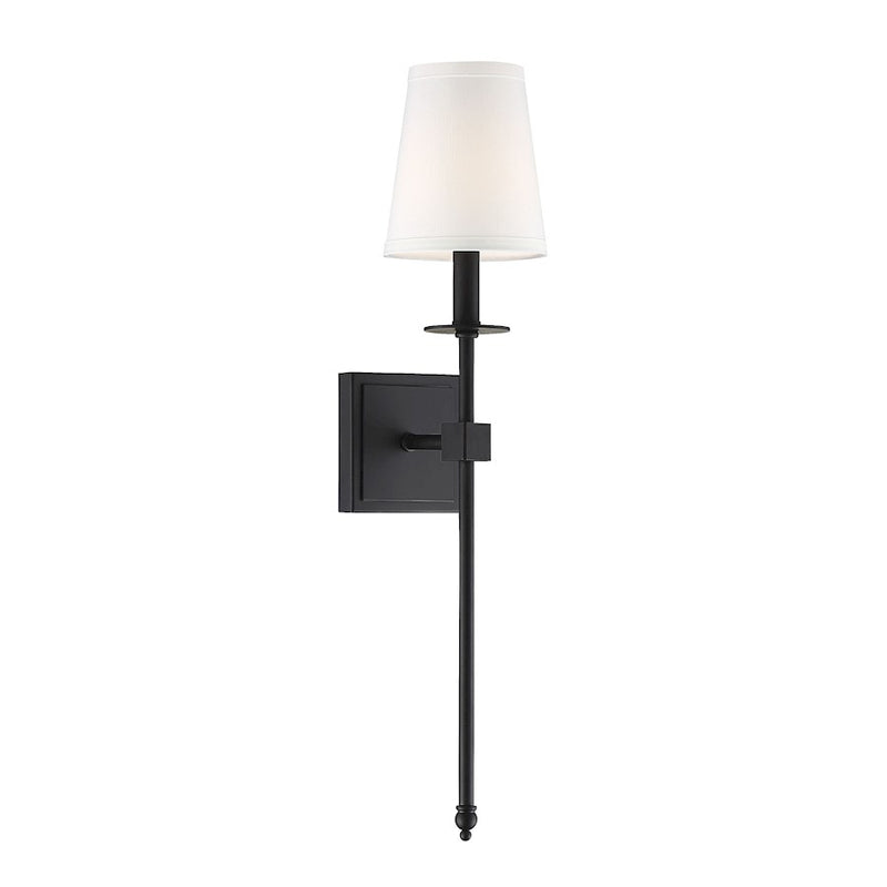 Savoy House Monroe 1-Light 24" Wall Sconce, Matte Black