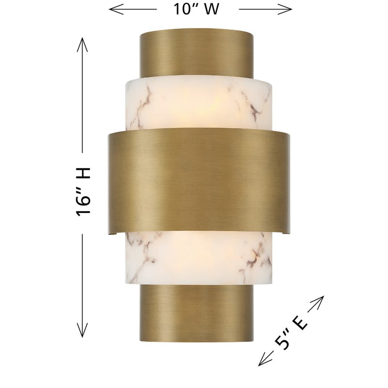 Savoy House Davenport 2 Lt Sconce, Antique Patina