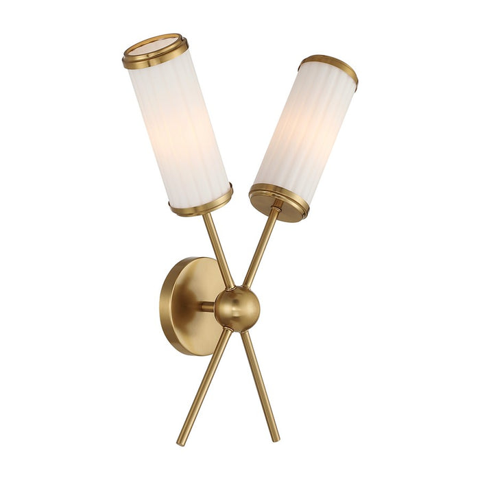 Savoy House Denison 2 Lt Sconce, Warm Brass