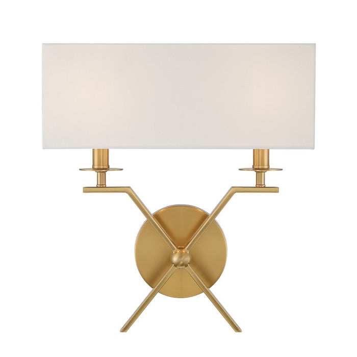 Savoy House Arondale 2 Light Sconce, Warm Brass - 9-3305-2-322