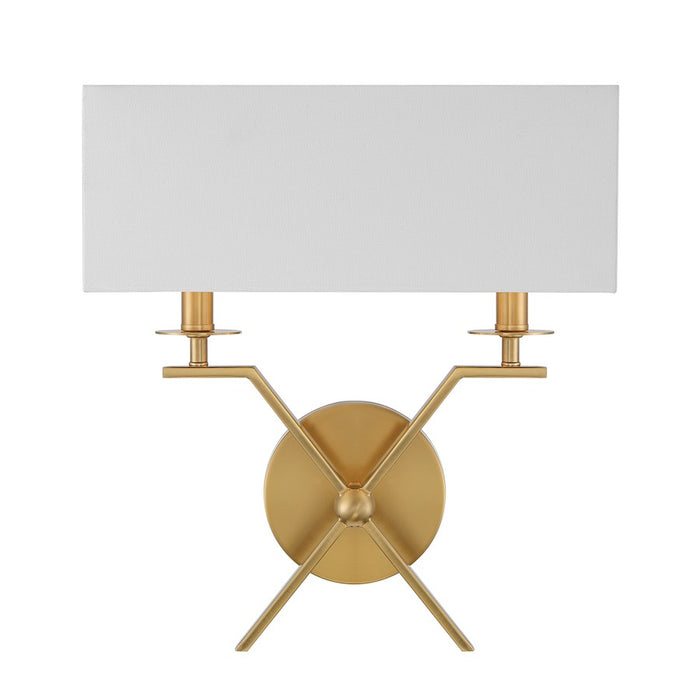 Savoy House Arondale 2-Light Wall Sconce, Warm Brass