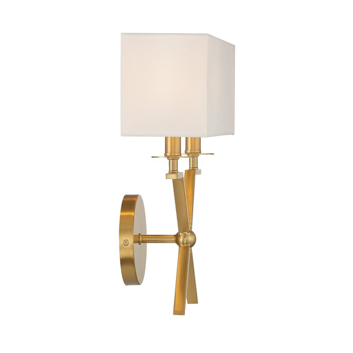 Savoy House Arondale 2-Light Wall Sconce, Warm Brass