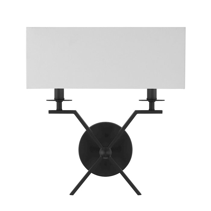 Savoy House Arondale 2 Light Sconce, Matte Black