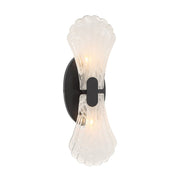 Savoy House Bancroft 2 Lt Sconce, Strie, Matte Black - 9-3607-2-89