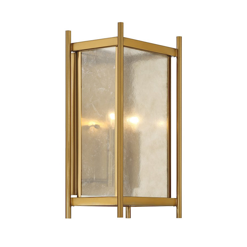Savoy House Jacobs 2-Light Wall Sconce, Warm Brass