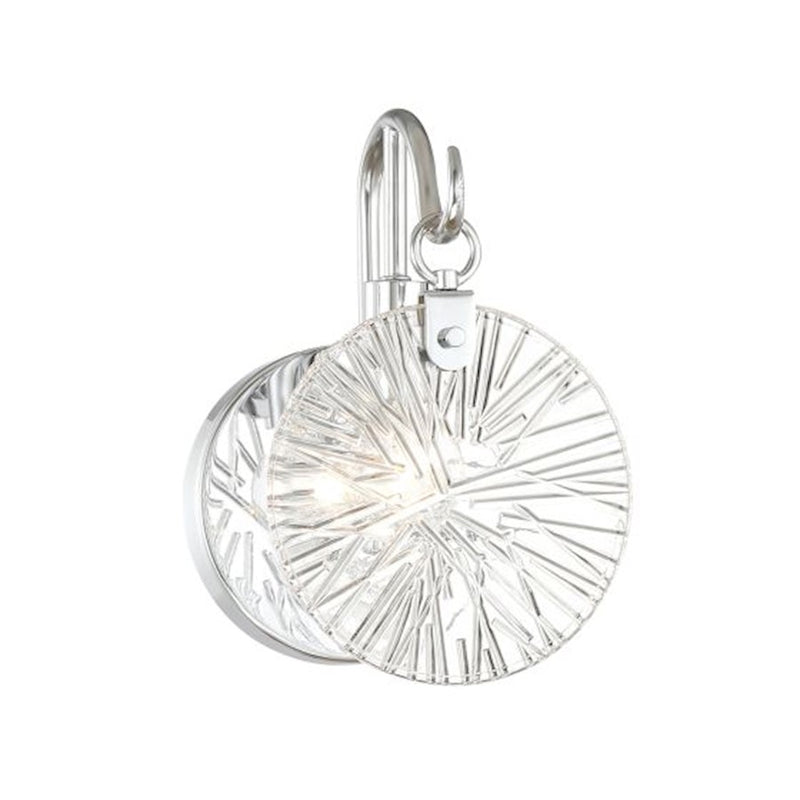 Savoy House Addison 1 Light Bath, Polished Chrome/Clear Starburst
