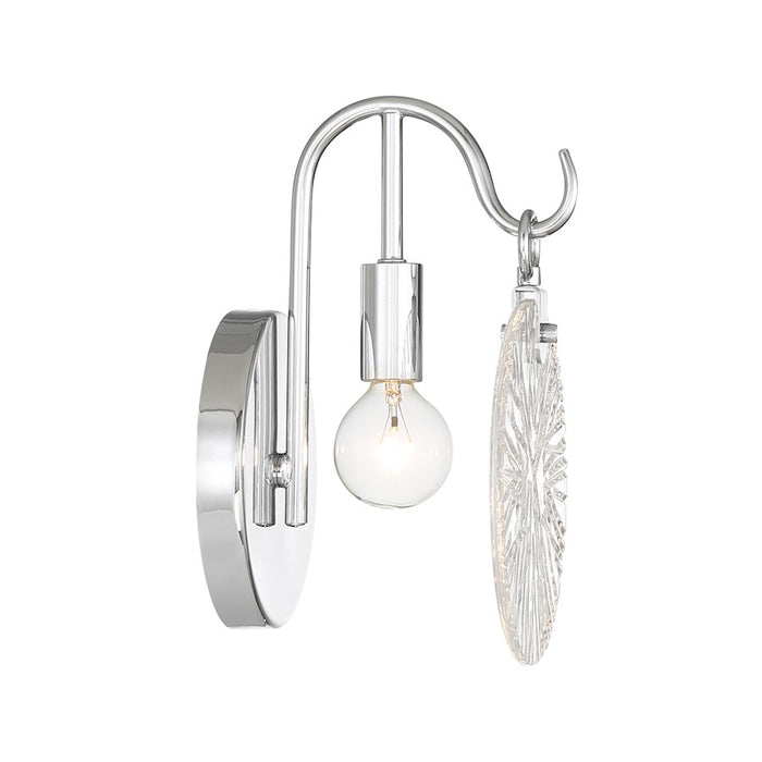 Savoy House Addison 1 Light Bath, Polished Chrome/Clear Starburst