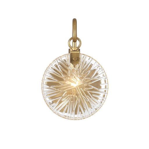Savoy House Addison 1 Light Bath, Warm Brass/Clear Starburst