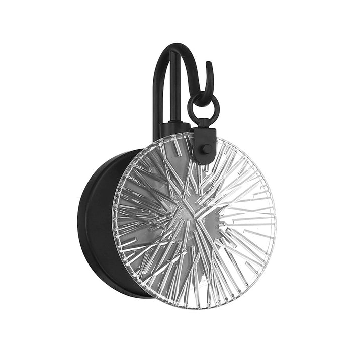 Savoy House Addison 1 Light Bath, Matte Black/Clear Starburst