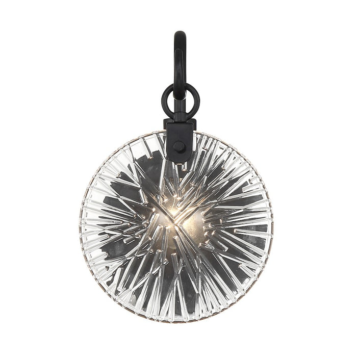 Savoy House Addison 1 Light Bath, Matte Black/Clear Starburst