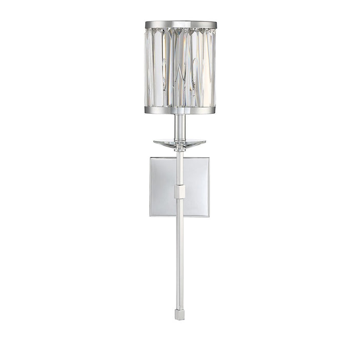 Savoy House Ashbourne 1-Light Wall Sconce, Polished Chrome