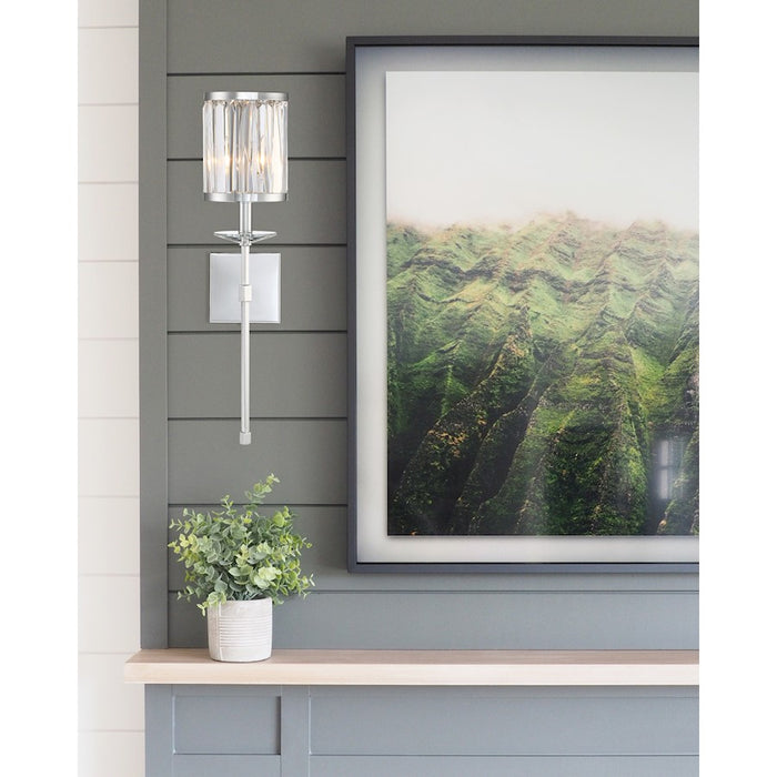 Savoy House Ashbourne 1-Light Wall Sconce, Polished Chrome