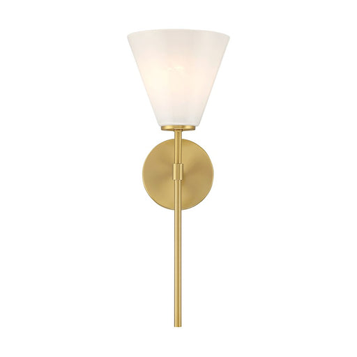 Savoy Essentials Blair 1 Light Sconce, Warm Brass/Strie