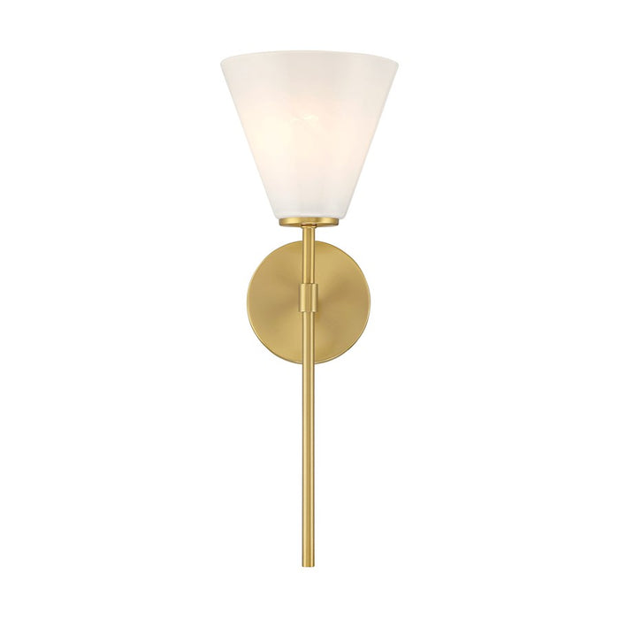 Savoy Essentials Blair 1 Light Sconce, Warm Brass/Strie
