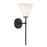 Savoy Essentials Blair 1 Light Sconce, Matte Black/Strie