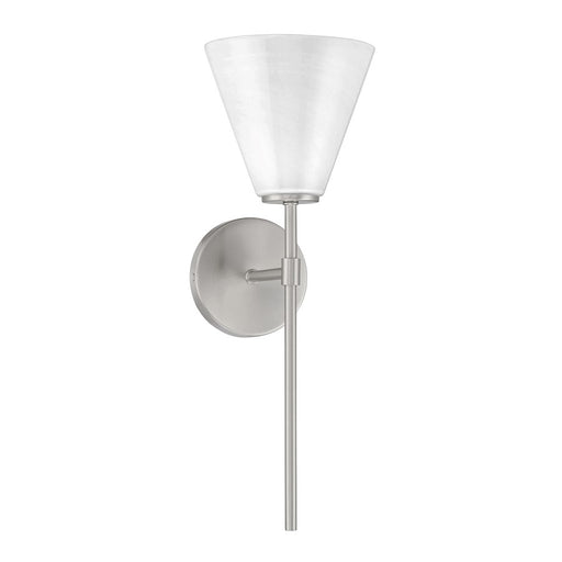 Savoy Essentials Blair 1 Light Sconce, Satin Nickel/Strie