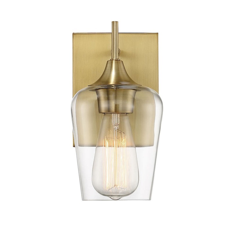 Savoy House Octave 1-Light Wall Sconce, Warm Brass