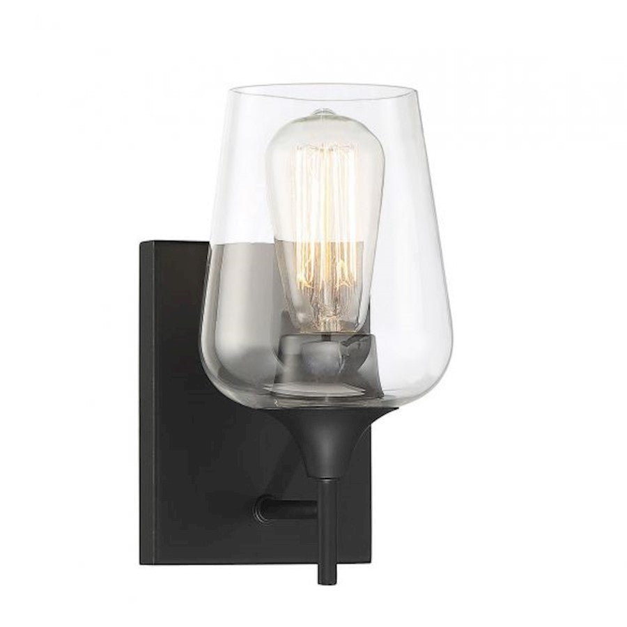 Savoy House Octave 1-Light Wall Sconce, Matte Black - 9-4030-1-BK