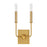 Essentials Avondale 2 Light Sconce, Warm Brass