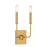 Essentials Avondale 2 Light Sconce, Warm Brass