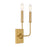 Essentials Avondale 2 Light Sconce, Warm Brass