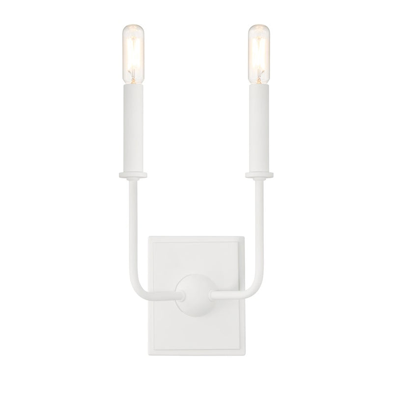 Essentials Avondale 2 Light Sconce, Bisque White