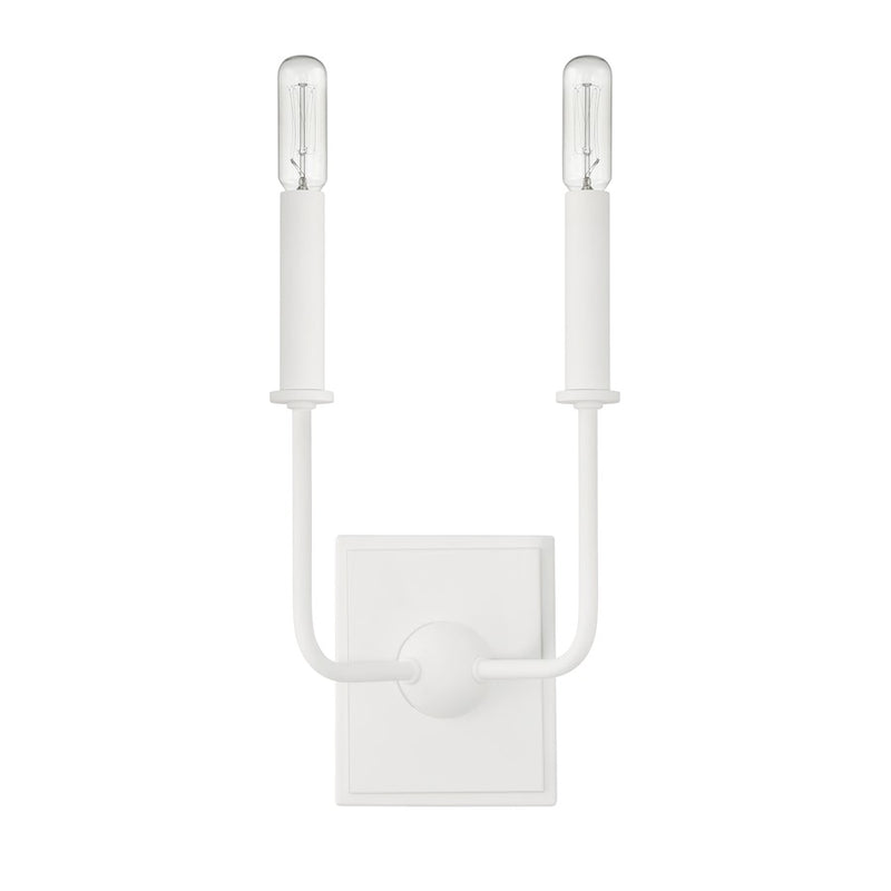 Essentials Avondale 2 Light Sconce, Bisque White