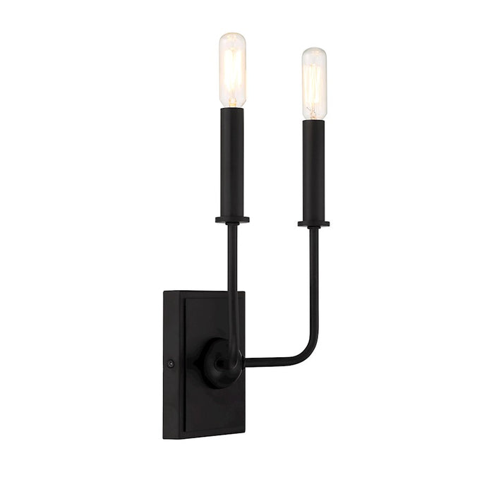 Savoy House Avondale 2-Light Wall Sconce, Matte Black