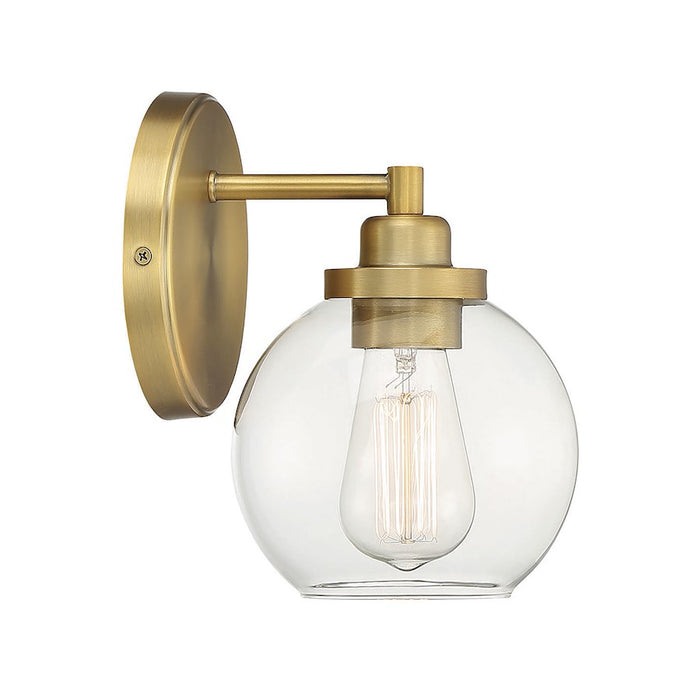 Savoy House Carson 1-Light Bathroom Vanity Light, Warm Brass