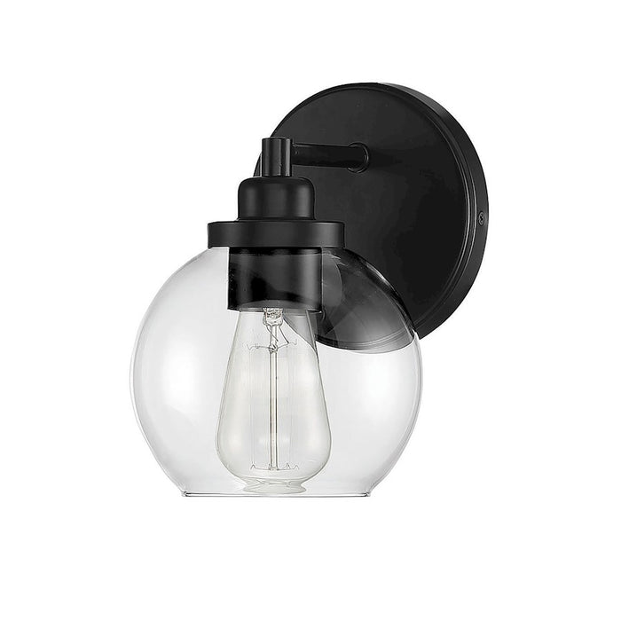 Savoy House Carson 1-Light Bathroom Vanity Light, Matte Black