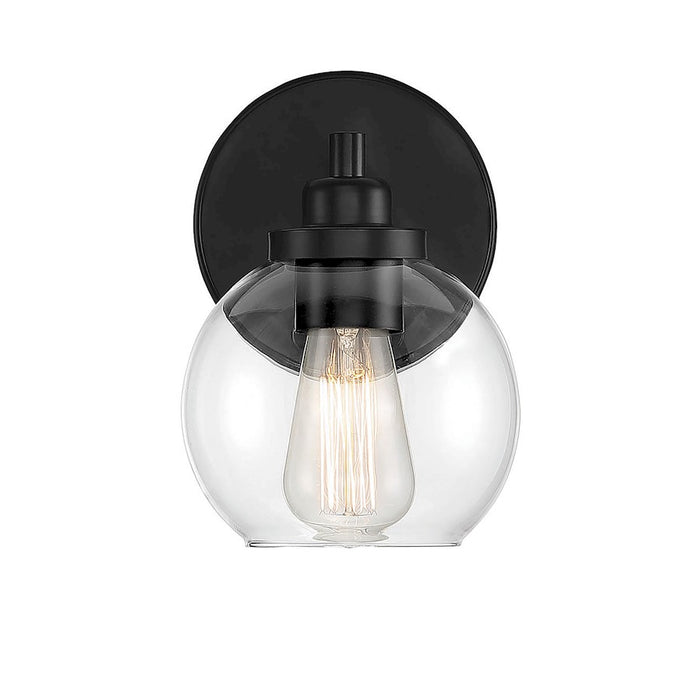 Savoy House Carson 1-Light Bathroom Vanity Light, Matte Black