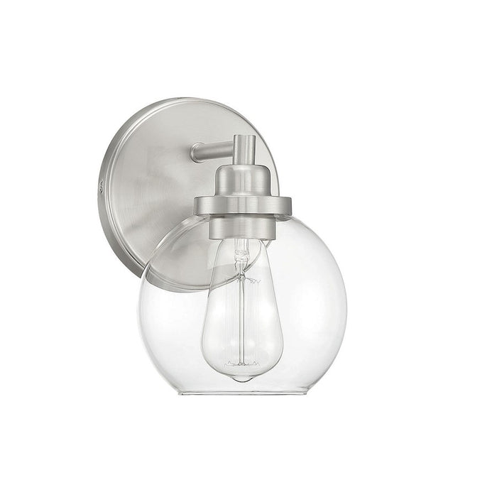 Savoy House Carson 1-Light Bathroom Vanity Light, Satin Nickel