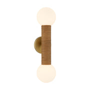 Savoy House Jarrell 2 Lt Sconce, White Opal, Warm Brass - 9-4081-2-322