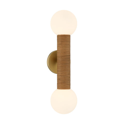 Savoy House Jarrell 2 Lt Sconce, White Opal, Warm Brass - 9-4081-2-322