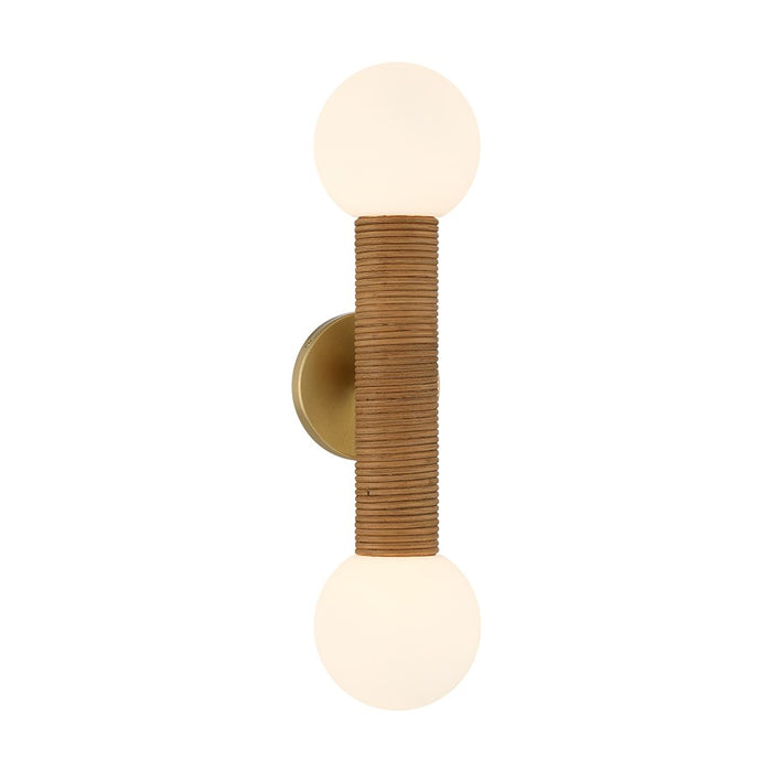 Savoy House Jarrell 2 Lt Sconce, White Opal, Warm Brass - 9-4081-2-322