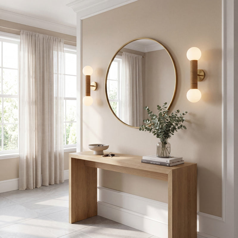 Savoy House Jarrell 2 Lt Sconce, White Opal, Warm Brass
