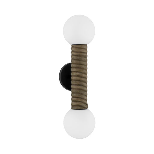 Savoy House Jarrell 2 Lt Sconce, White Opal, Matte Black