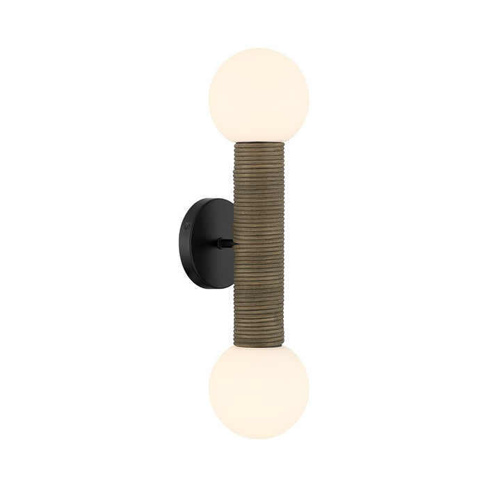 Savoy House Jarrell 2 Lt Sconce, White Opal, Matte Black