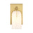 Savoy House Caldwell 1 Light Bath, Warm Brass/Etched White Opal