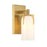 Savoy House Caldwell 1 Light Bath, Warm Brass/Etched White Opal