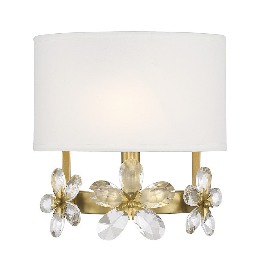 Savoy House Dahlia 1-Light Wall Sconce, Warm Brass - 9-4364-1-322