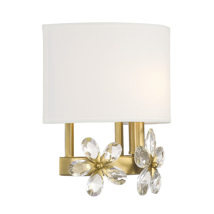 Savoy House Dahlia 1-Light Wall Sconce, Warm Brass