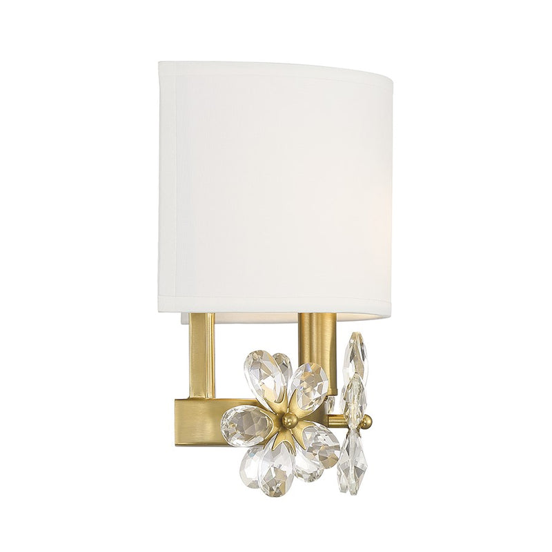 Savoy House Dahlia 1-Light Wall Sconce, Warm Brass
