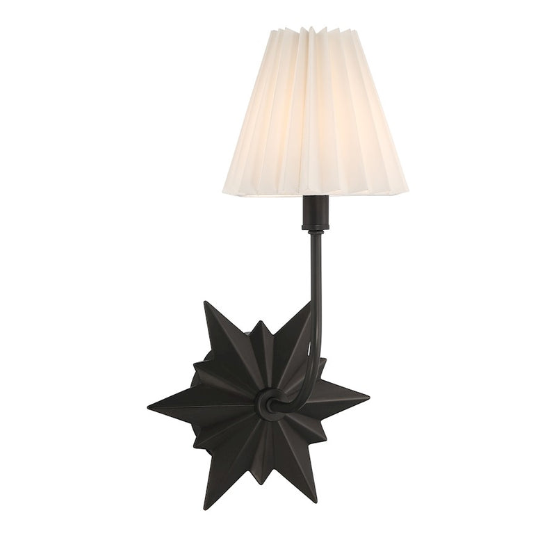 Savoy House Crestwood 1 Light Sconce, Black Tourmaline