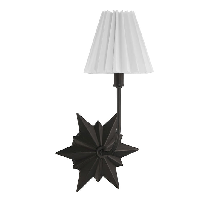 Savoy House Crestwood 1-Light Wall Sconce, Black Tourmaline