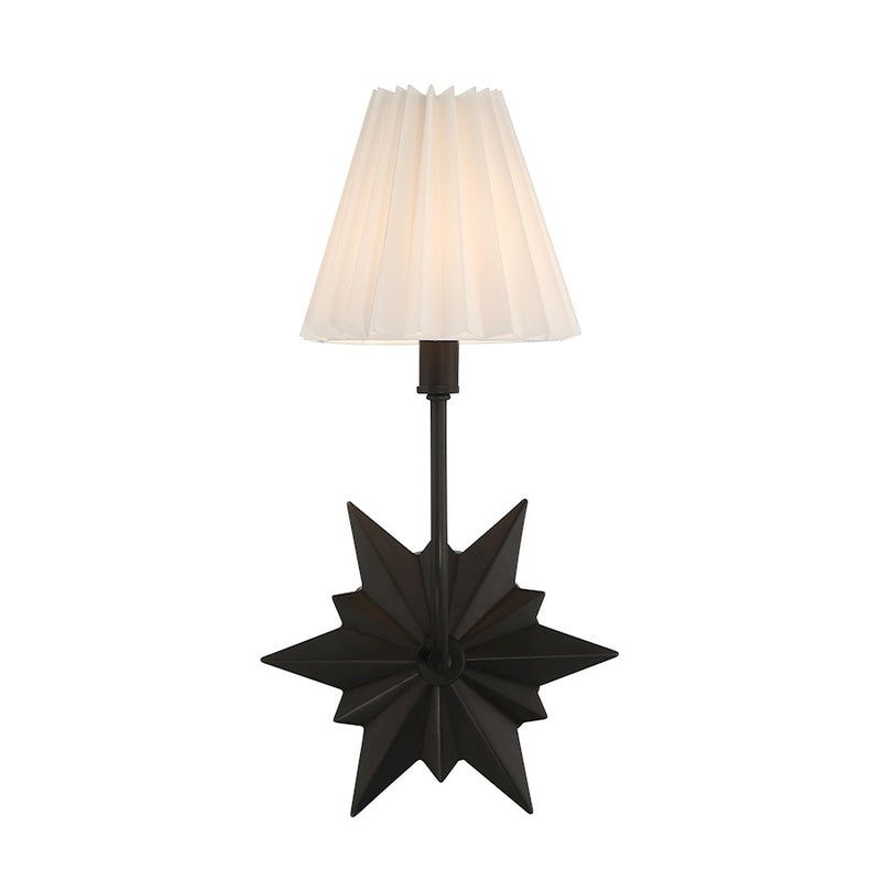 Savoy House Crestwood 1 Light Sconce, Black Tourmaline