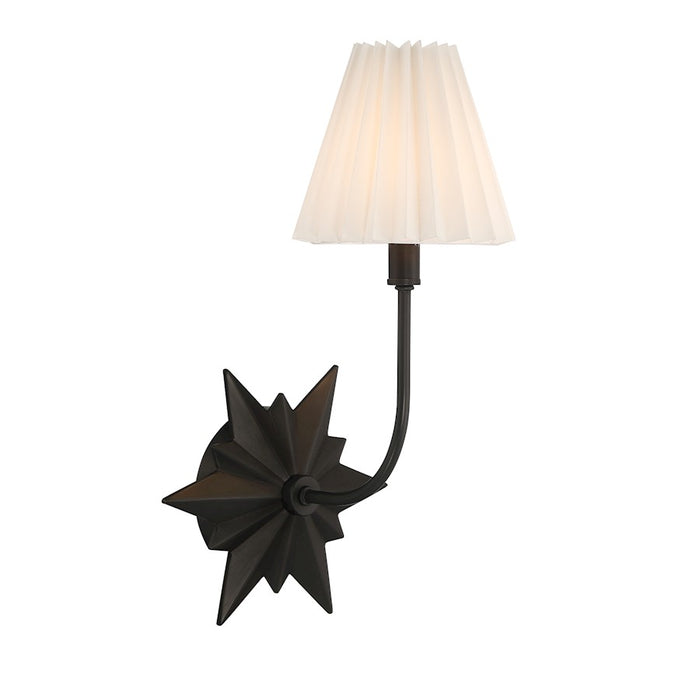 Savoy House Crestwood 1-Light Wall Sconce, Black Tourmaline